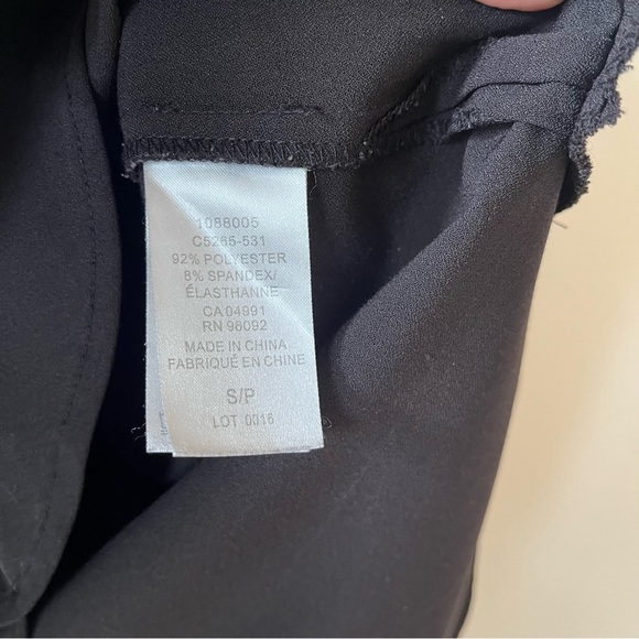 Hilary Radley Black Sleeveless tunic blouse size small split neck stretch office - Picture 4 of 11